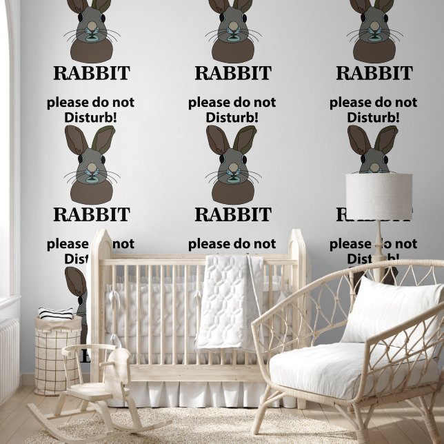Rabbit Please Do Not Disturb Funny Rabbit Wallpaper (Kids)