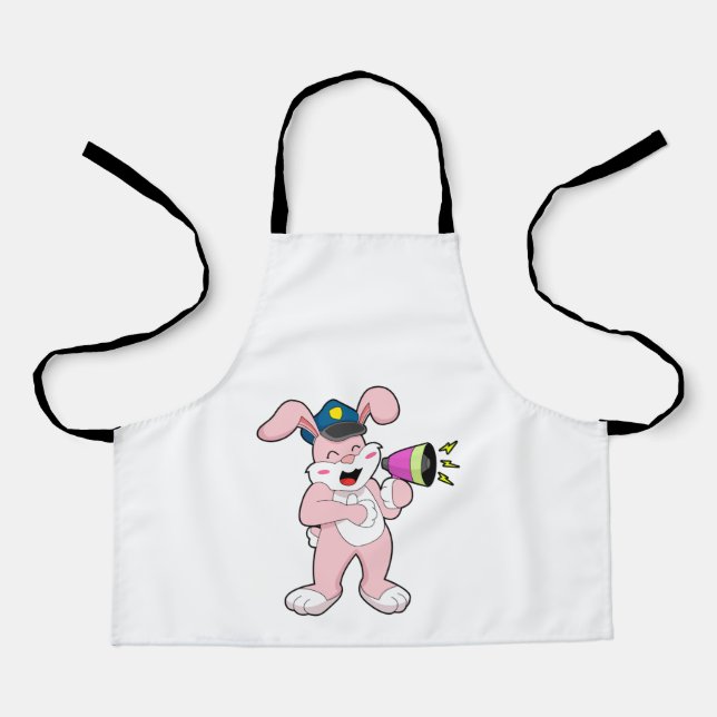 Rabbit Police officer Microphone Apron (Front)