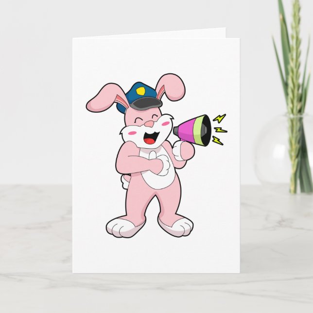 Rabbit Police officer Microphone Card (Front)