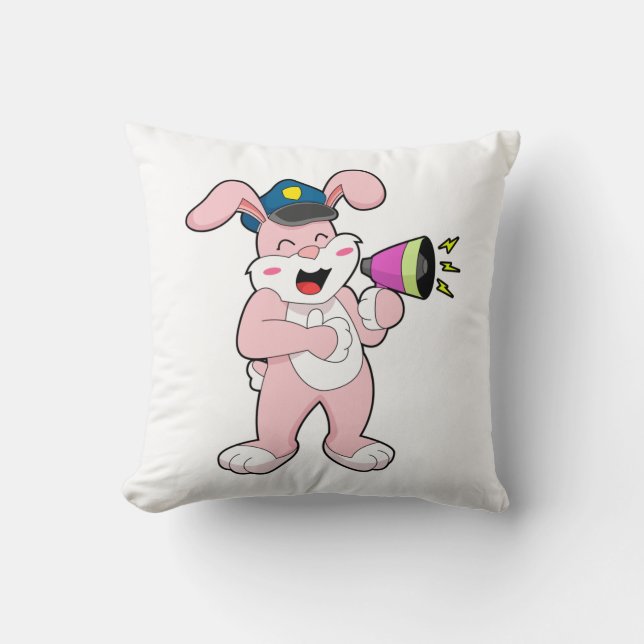 Rabbit Police officer Microphone Cushion (Front)