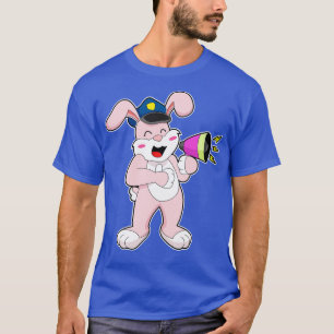 Rabbit Police officer Microphone T-Shirt