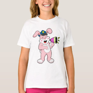 Rabbit Police officer Microphone T-Shirt