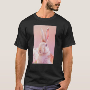Rabbit Portrait 86 Animal Easter Wildlife Illustra T-Shirt
