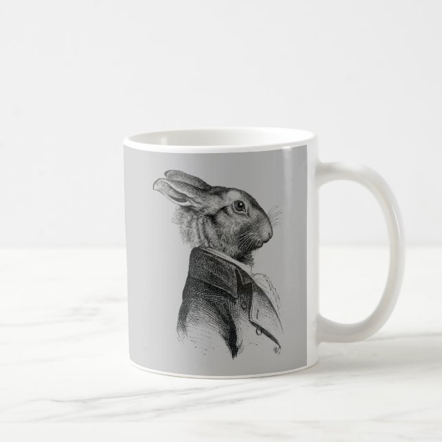Rabbit Portrait Profile Coffee Mug (Right)