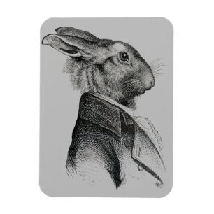 Rabbit Portrait Profile Magnet