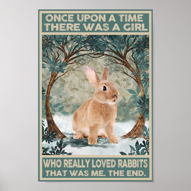 Rabbit Poster Once Upon A Time Print Decor (Front)