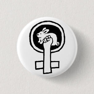 Rabbit Power! Official Susan Ash-Lee Products 3 Cm Round Badge