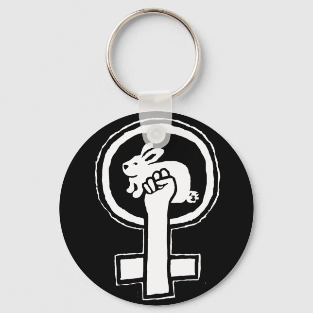 Rabbit Power! Official Susan Ash-Lee Products Key Ring (Front)