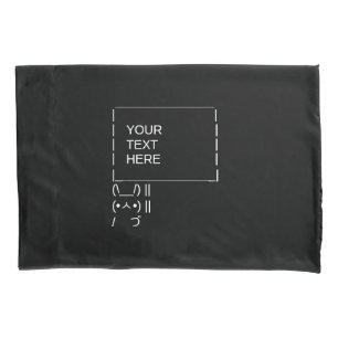 Rabbit Protest Sign / Customisable ASCII Text Art Pillowcase