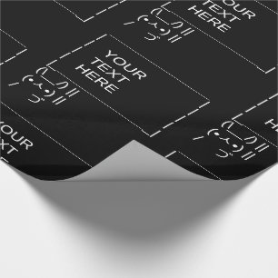 Rabbit Protest Sign / Customisable ASCII Text Art  Wrapping Paper