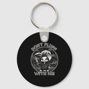 Rabbit Pun Don´t Fluff With Me Evil Bunny Costume Key Ring