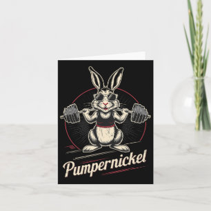 Rabbit Rabbit Pumpernickel Karnickel Bodybuilding  Card