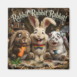 Rabbit Rabbit Rabbit Magnet