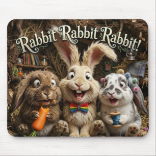Rabbit Rabbit Rabbit Mouse Mat