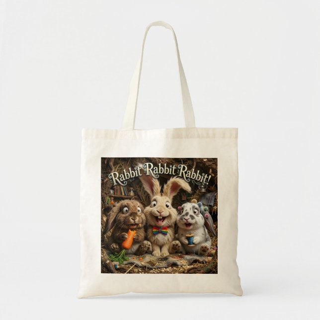 Rabbit Rabbit Rabbit Tote Bag (Front)