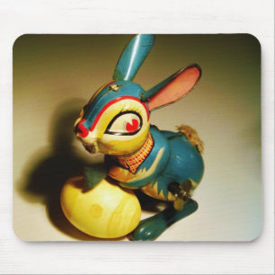 rabbit rabbits toy and easter yellow egg mouse mat