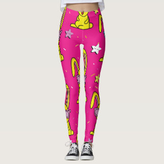 Rabbit Rave: Kids' Pattern Delight Leggings