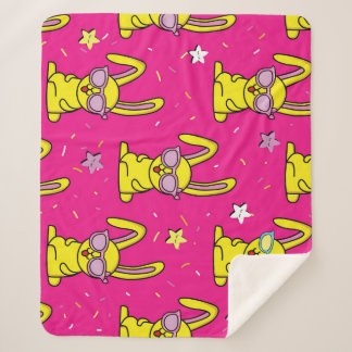 Rabbit Rave: Kids' Pattern Delight Sherpa Blanket