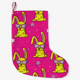 Rabbit Rave: Kids' Pattern Delight Small Christmas Stocking
