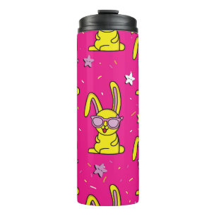 Rabbit Rave: Kids' Pattern Delight Thermal Tumbler