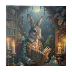 Rabbit Reading Tile