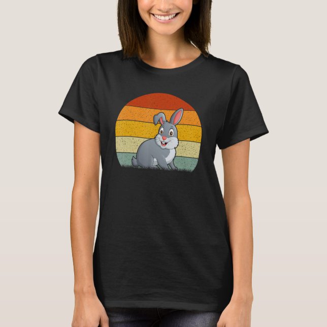 Rabbit  Retro Style Vintage T-Shirt (Front)