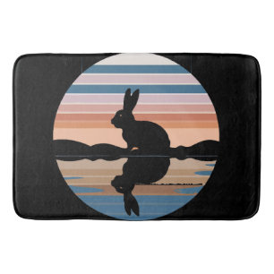Rabbit Retro Sunset Bath Mat