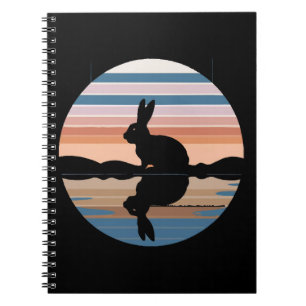 Rabbit Retro Sunset Notebook