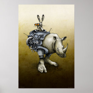 Rabbit-Rhino Poster
