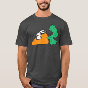 Rabbit Riding Carrot , Cute Easter Basket Bunny Gi T-Shirt