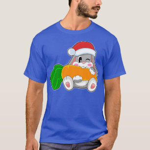 Rabbit rot Christmas Santa hat T-Shirt