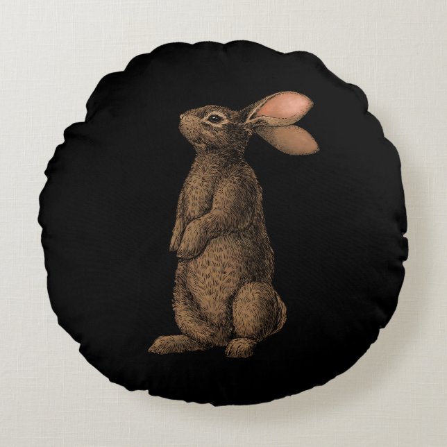 Rabbit Round Cushion (Front)