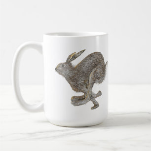 Rabbit Run Running Hopping Fast Art Coffee Mug