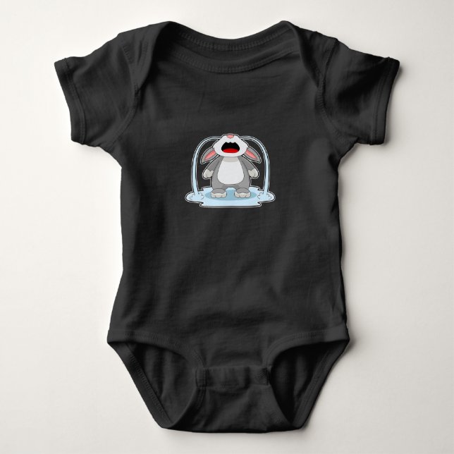 Rabbit sad baby bodysuit (Front)