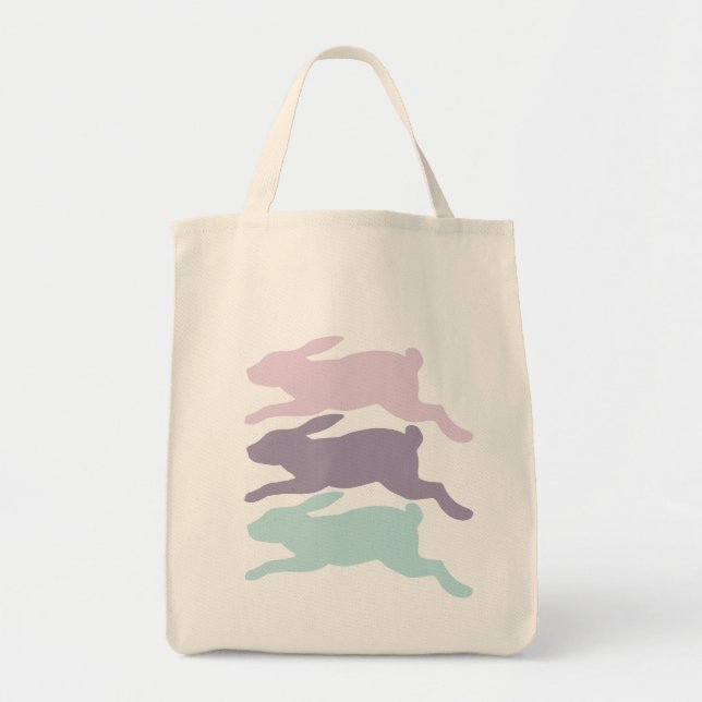 Rabbit Silhouettes Tote Bag (Front)