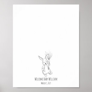 Rabbit sketch Fingerprint Guestbook