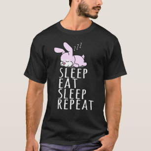 Rabbit Sleep Eat Repeat Nightie T-Shirt