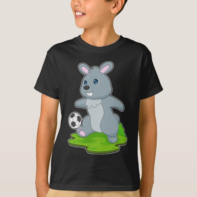 Rabbit Soccer player Soccer T-Shirt (Front)