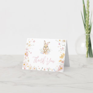 Rabbit Somebunny Baby Shower Thank You Card