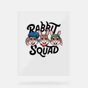 Rabbit Squad TShirt for Rabbit Lover Shirt _ Cool Acrylic Sign
