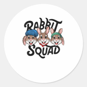 Rabbit Squad TShirt for Rabbit Lover Shirt _ Cool  Classic Round Sticker