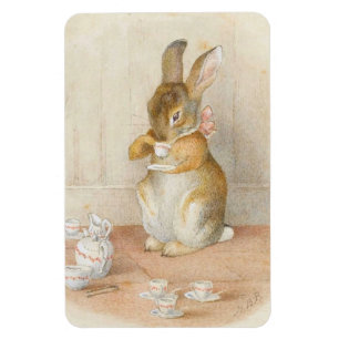 Rabbit Tea Party - Beatrix Potter Magnet