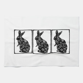 rabbit tea towel