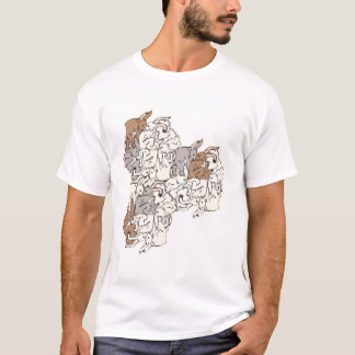Rabbit Tile Tessellation (WBGL_BW) T-Shirt