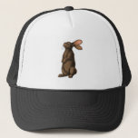 Rabbit Trucker Hat<br><div class="desc">Hand-painted cute rabbit.</div>