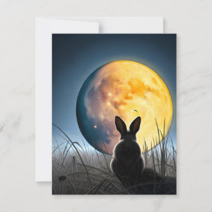 Rabbit Under the Moon Invitation