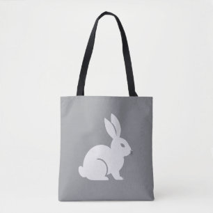 Rabbit Vector Art Animal Modern Urban City Graphic Tote Bag