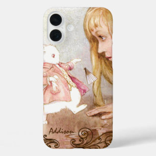 Rabbit Vintage Alice In Wonderland iPhone 16 Plus Case