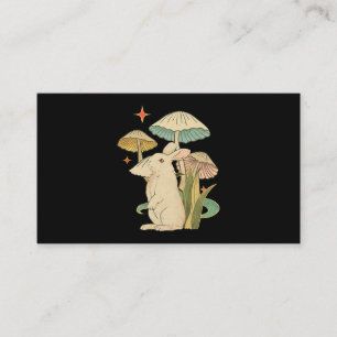 Rabbit Vintage Cottagecore Aesthetic Rabbit on Mus Business Card