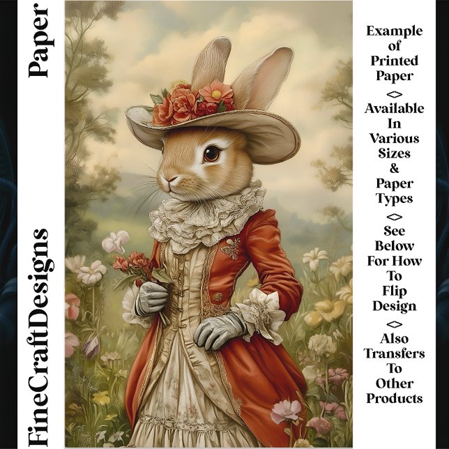 Rabbit Vintage Outfit, Country CL7 Scrapbook Paper (Creator Uploaded)